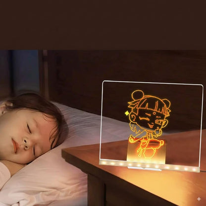 3D LED Light Glass Acrylic Writing pad