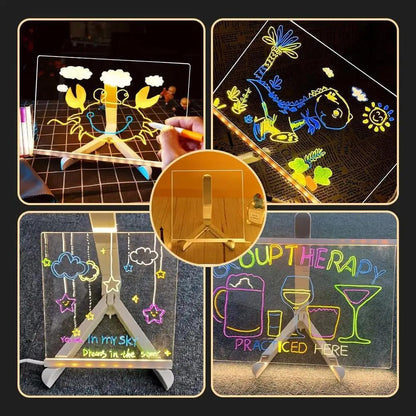 3D LED Light Glass Acrylic Writing pad