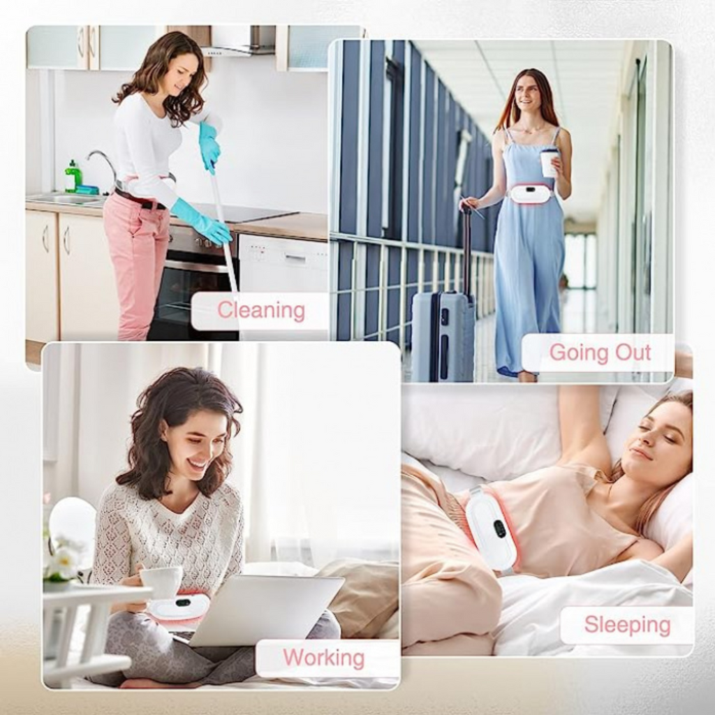 Periods Cramp Relief Massager & Heating Pad